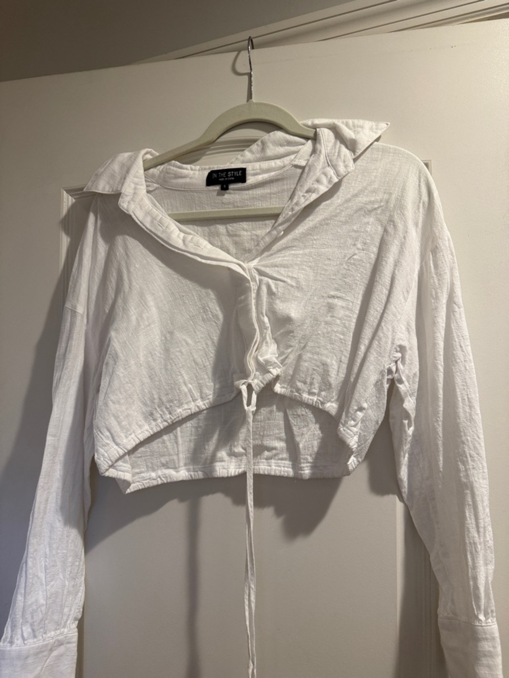 Tie wrap ASOS white blouse